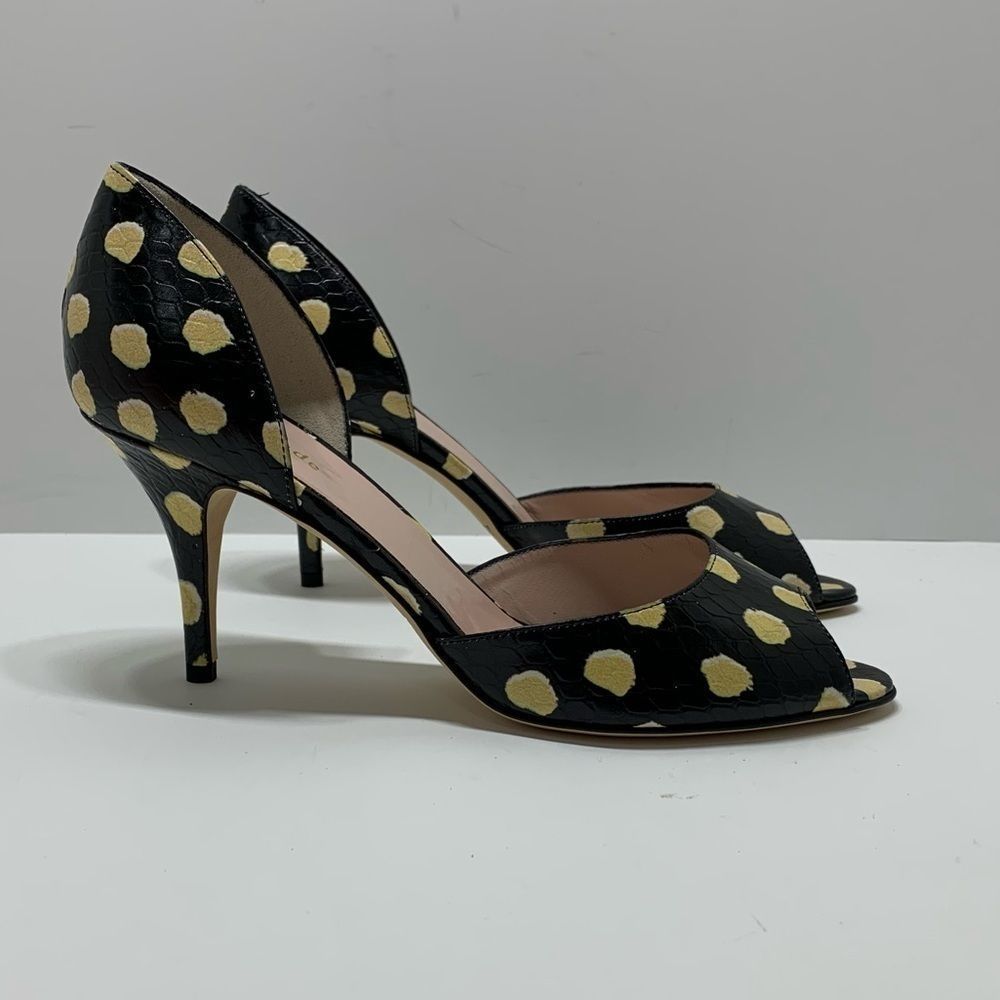 Kate Spade Sage Snake Spots Peep-Toe D’Orsay Snake Printe Pump